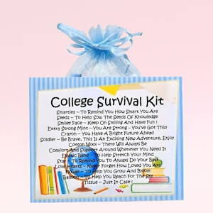 College Survival Kit ~ Lustige Neuheit Geschenk & Kartenalternative | Geschenk | Geburtstag | Grußkarten | Einzigartiges Start College Geschenk | Viel Glück
