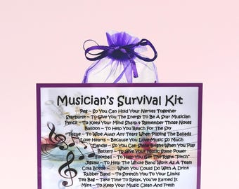 Musician's Survival Kit ~ Fun Novelty Gift & Card Alternative | Birthday Present | Greeting Cards | Personalised Gift for a Musician
