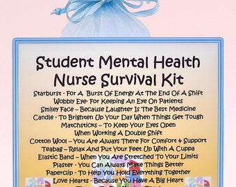 Studenten Mental Nurse Survival Kit ~ lustiges Geschenk & Karte | Geburtstagsgeschenk | Grußkarten | Einzigartiges personalisiertes Geschenk