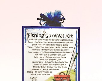Fishing Survival Kit ~ Fun Novelty Gift & Card Alternative | Birthday Present | Greeting Cards | Personalised Keepsake for a Fisherman