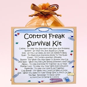 Kit de sobrevivência para loucos por controle ~ Presente de novidade divertido e alternativa de cartão | Presente de aniversário | Cartões comemorativos | Lembrança personalizada exclusiva