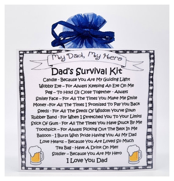 New Dad Survival Kit Funny Gift for New dad and New Parents, Gift