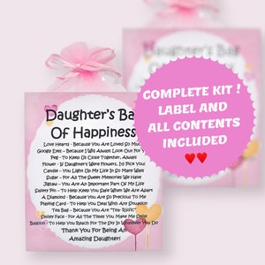 Daughter's Survival Kit (Bag of Happiness) ~ Fun Novelty Gift & Card Alternative | Birthday Present | Greeting Cards | Personalised Keepsake