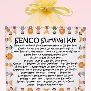 Kit de sobrevivência SENCO ~ Presente de novidade divertido e alternativa de cartão | Presente de aniversário | Cartões comemorativos | Obrigado | Presente personalizado para um SENCO