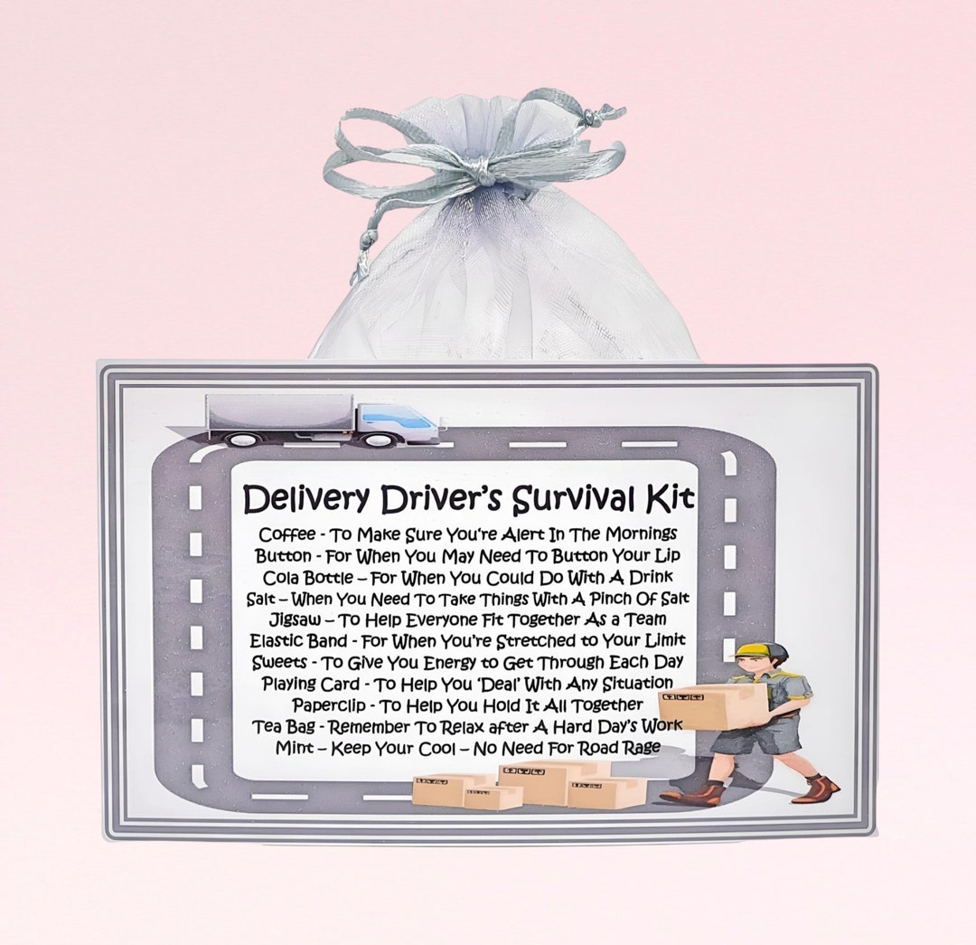 Delivery Driver's Survival Kit ~ Fun, Novelty Gift & Card | Birthday ...
