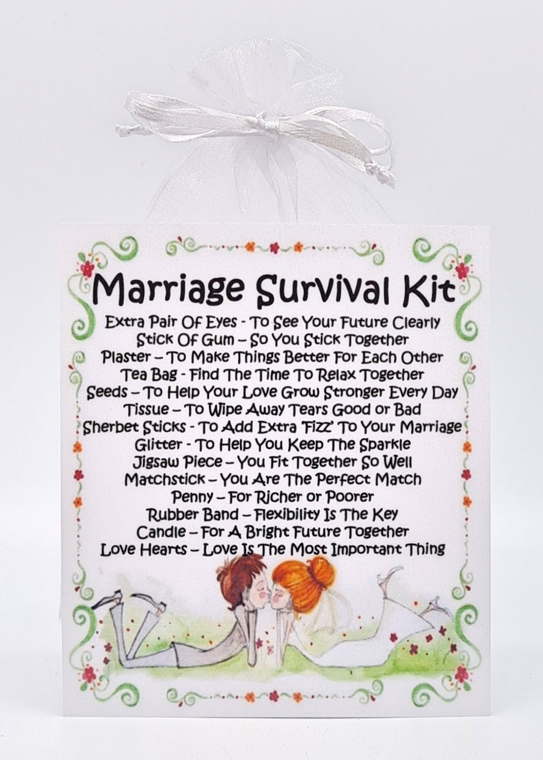 Marriage Survival Kit cute A Unique Fun Novelty Wedding - Etsy Norway