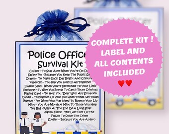 Polizei-Geburtstagsparty-Set – Geschenktüte, Geschenkpapier, Karte, Partydekoration