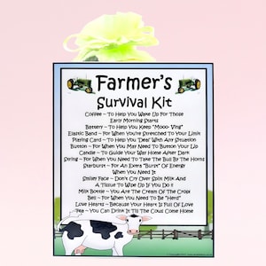 Farmer's Survival Kit ~ Fun Novelty Gift & Card Alternative | Birthday Present | Greeting Cards | Unique Personalised Gift for a Farmer