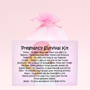 Kit de survie pendant la grossesse ~ Carte-cadeau fantaisie amusante et souvenir | Félicitations | Future maman | Cadeau personnalisé unique pour baby shower