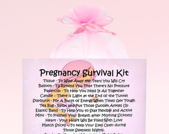 Pregnancy Survival Kit ~ Fun Novelty Gift Card & Keepsake | Congratulations | Mummy To Be Gift | Unique Personalised Baby Shower Gift