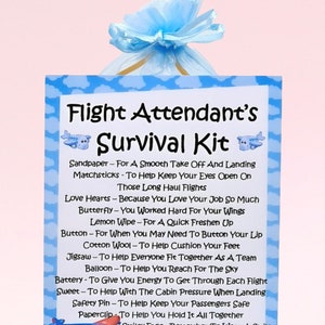 Kit de survie pour agent de bord ~ Alternative amusante au cadeau et à la carte | Cadeau d'anniversaire | Cartes de voeux | Souvenir personnalisé