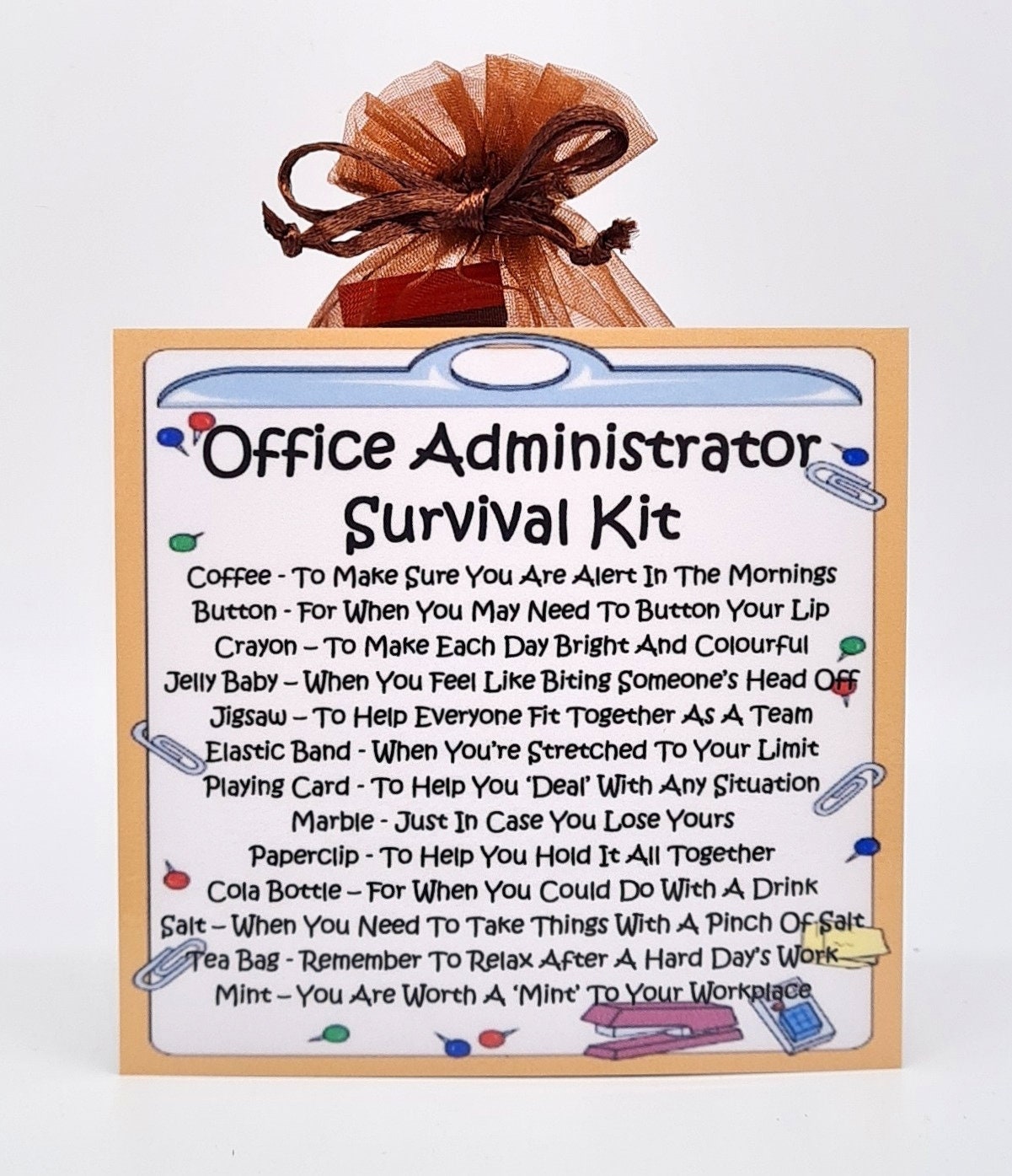 Office Administrator's Survival Kit Fun Novelty Gift & - Etsy