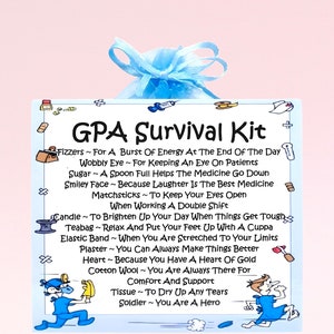 GPA's Survival Kit ~ Lustiges Geschenk & Karte | Geburtstagsgeschenk | Grußkarten | Einzigartiges Geschenk für einen GPA | Personalisierte Andenken