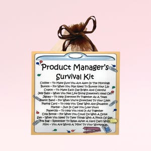 Kit de sobrevivência do gerente de produto ~ Presente de novidade divertido e alternativa de cartão | Presente de aniversário | Cartões comemorativos | Presente personalizado exclusivo