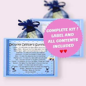 Security Officer's Survival Kit ~ Fun Novelty Gift & Card Alternative ...