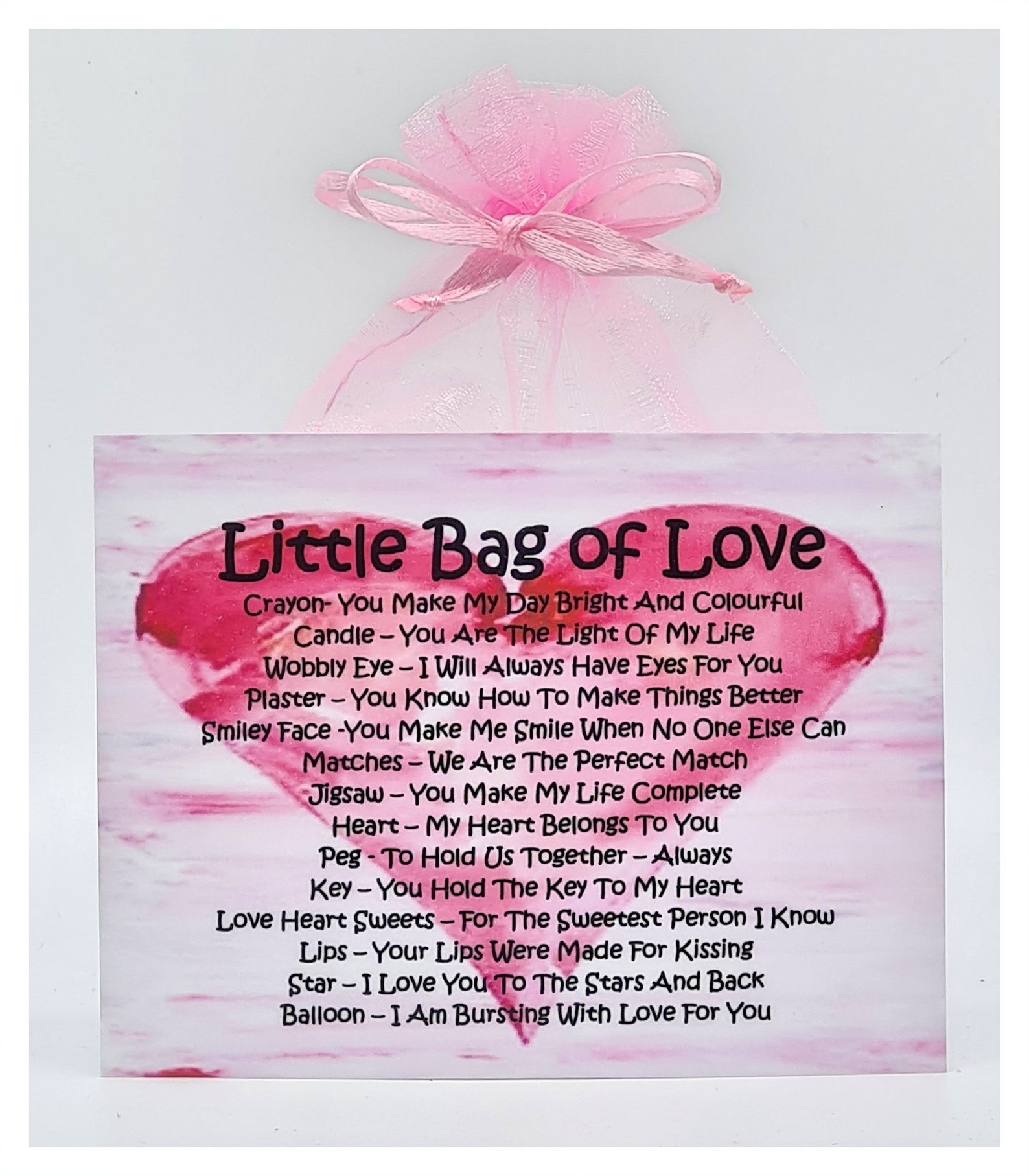 Little Bag of Love Unique Sentimental Novelty Gift & Etsy