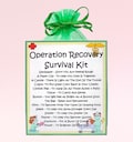 Operation Recovery Survival Kit ~ Fun Novelty Gift & Card Alternative | Keepsake | Good Luck Gift | Get Well Soon Card | Personalised Gift