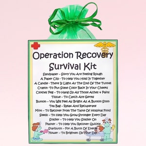 Survival Kit ~ Survival Kit ~ Spaß Neuheit Geschenk & Kartenalternative | Andenken | Viel Glück Geschenk | Gute Besserung Karte | Personalisiertes Geschenk