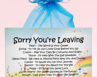 Sorry You’re Leaving Survival Kit NEW ~ Fun Novelty Gift & Card | Good Luck | Goodbye Gift | Farewell Keepake | Personalised Leaving Gift