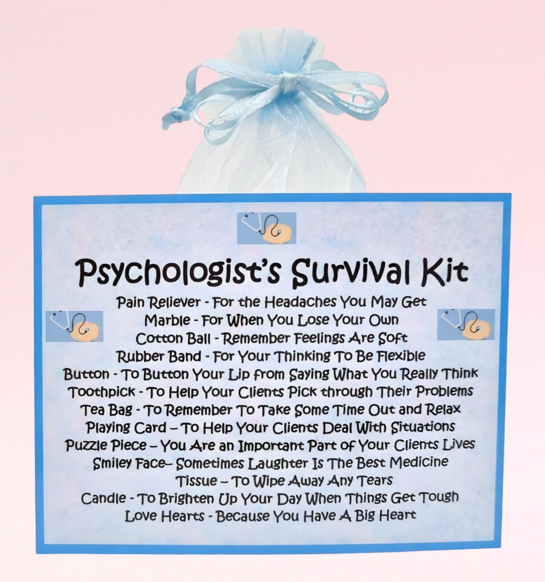 CBT Therapist's Survival Kit ~ Fun Novelty Keepsake Gift & Greetings Card - View #5