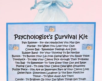 Psychologist's Survival Kit ~ Fun Novelty Gift & Card Alternative | Birthday Present | Greeting Cards | Personalised Gift | Thank You