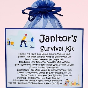 Kit de supervivencia del conserje ~ Regalo divertido y novedoso y alternativa a las tarjetas / Regalo de cumpleaños / Tarjetas de felicitación / Agradecimiento / Regalo personalizado