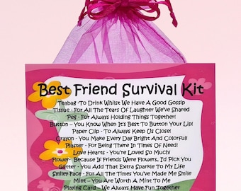 Best Friend Survival Kit ~ Fun Novelty Gift & Card | Birthday Present | Greeting Cards | Personalised Keepsake | Best Friend Thank You Gift
