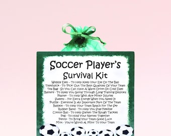Soccer Player's Survival Kit ~ Fun Novelty Gift & Card | Birthday Gift | Greeting Cards | Thank You |Personalised Gift for a Soccer Player
