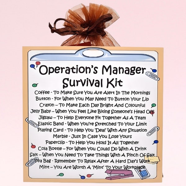 Operation's Manager Survival Kit ~ Fun Novelty Gift & Card Alternative | Birthday Present | Greeting Cards | Personalised Gift | Keepsake