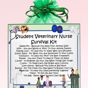 Veterinär Krankenschwester Survival Kit ~ lustiges Geschenk & Karte | Geburtstagsgeschenk | Grußkarten | Vielen Dank | Personalisierte Andenken