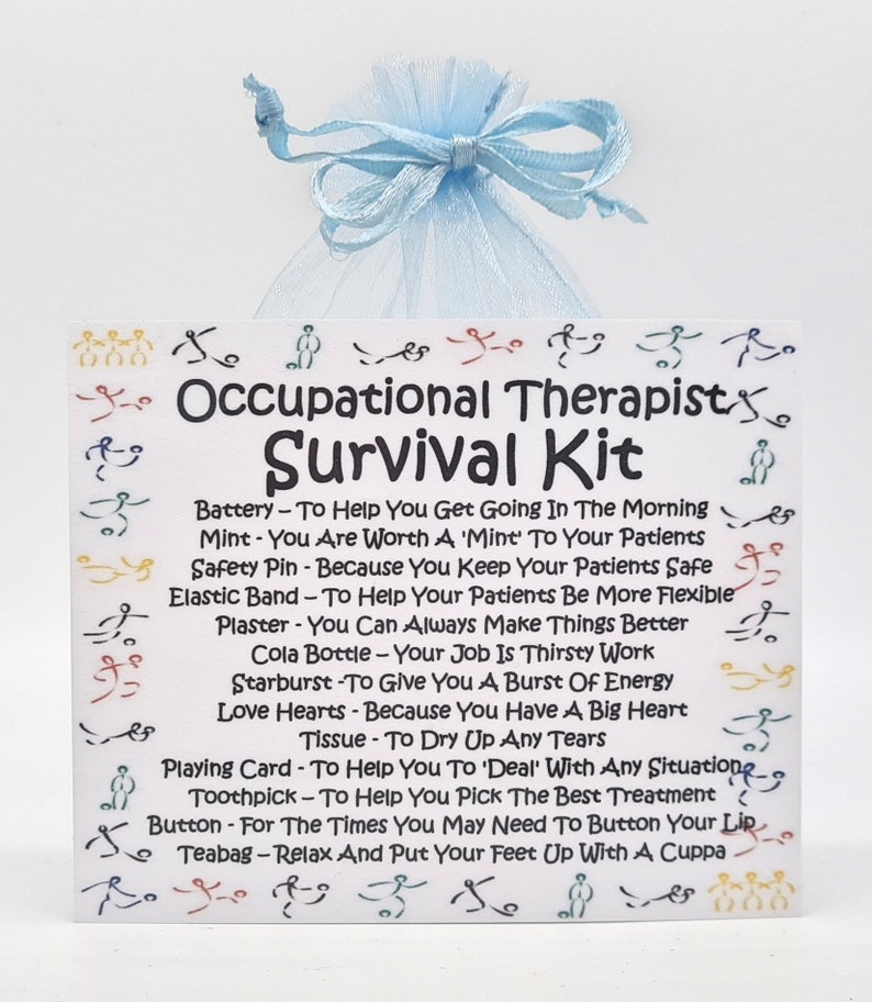 Occupational Therapist Survival Kit ~ Fun Novelty Gift & Card Alternative | Birthday Present | Greeting Cards | Personalised Thank You Gift