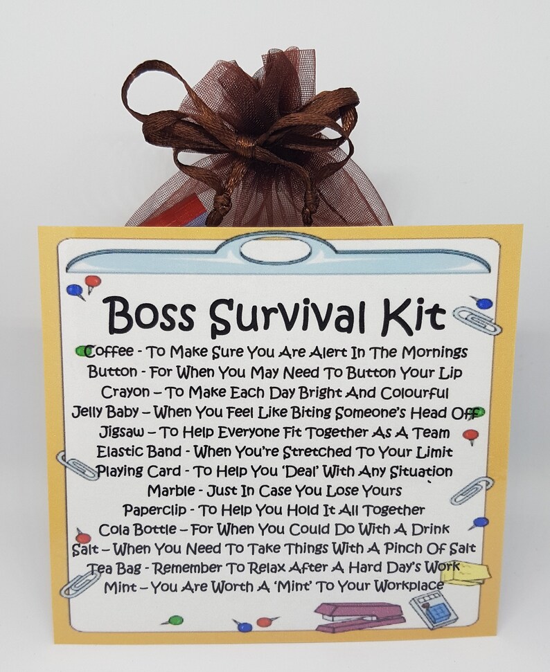 Boss Survival Kit Fun/ novelty office gift / present / Etsy