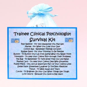 Kit de sobrevivência do psicólogo clínico estagiário ~ Presente e cartão divertidos e inovadores | Presente de aniversário | Cartões comemorativos | Presente personalizado exclusivo