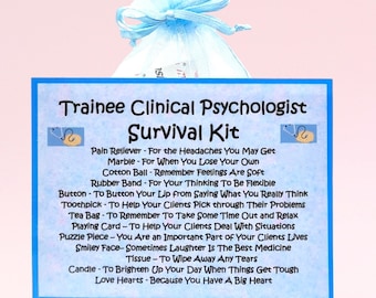 Trainee Clinical Psychologist's Survival Kit ~ Fun Novelty Gift & Card | Birthday Present | Greeting Cards | Unique Personalised Gift