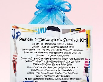 Painter & Decorator’s Survival Kit ~ Fun Novelty Gift and Card Alternative | Birthday Present | Greeting Cards | Unique Personalised Gift