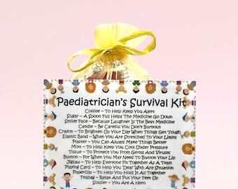 Paediatrician's Survival Kit ~ Fun Novelty Gift & Card Alternative | Birthday Present | Greeting Cards | Thank You | Personalised Gift
