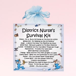 Distrikt Nurse Survival Kit ~ Lustiges Geschenk & Kartenalternative | Geburtstagsgeschenk | Grußkarten |  Personalisiertes Krankenschwester Geschenk