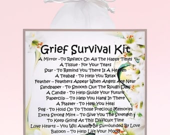 Grief / Bereavement Survival Kit ~ With Sympathy Card | Bereavement | Sorry for your Loss | Condolences | Thinking of You | Greetings Card