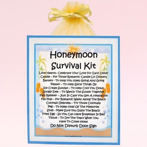 Kit di sopravvivenza per la luna di miele ~ Regalo di nozze unico e divertente / Ricordo della luna di miele / Unione civile / Regalo personalizzato per gli sposi novelli