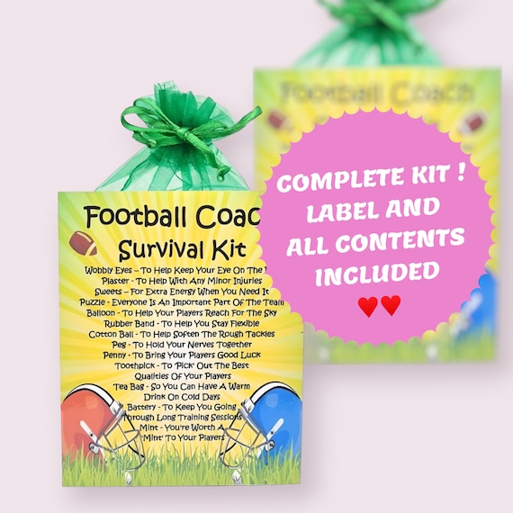 Football Coach USA Survival Kit ~ Fun Novelty Gift & Card