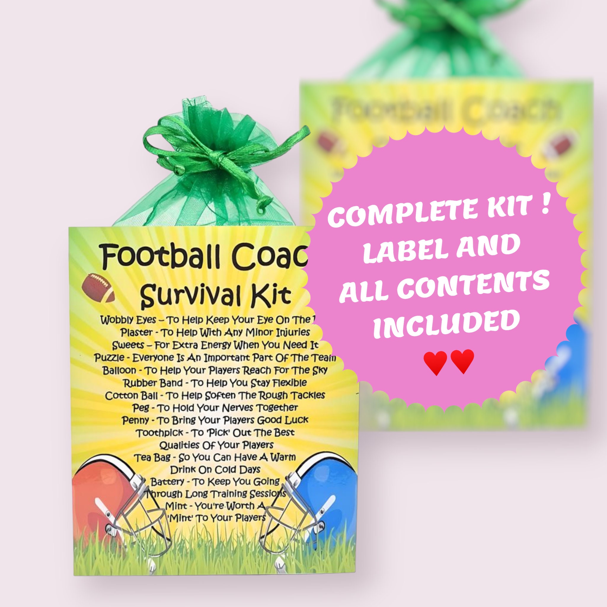 Football Coach USA Survival Kit ~ Fun Novelty Gift & Card