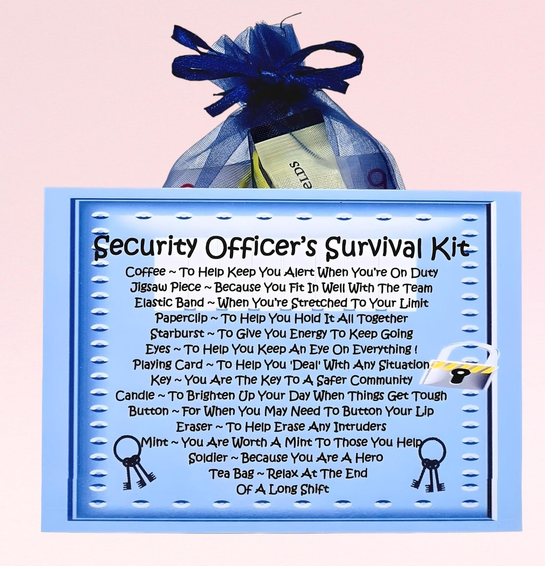 Security Officer's Survival Kit ~ Fun Novelty Gift & Card Alternative ...