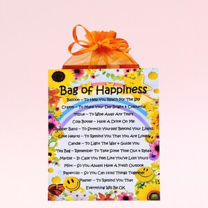 Bag of Happiness ~ Fun Novelty Gift & Card | Birthday Present | Greeting Cards | Keepsake | Cheer Up Gift | Friend Birthday | Keepsake
