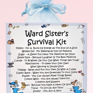 Kit di sopravvivenza per caposala ~ Divertente regalo originale e alternativa alla carta / Regalo di compleanno / Biglietti di auguri / Ringraziamento / Regalo personalizzato