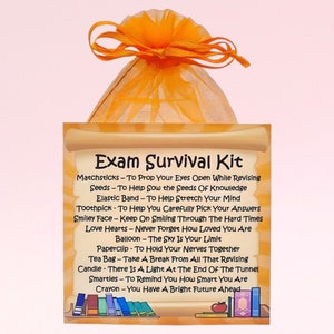 Exam Survival Kit ~ Spaß Neuheit Geschenk und Kartenalternative | Glücksbringer | Good Luck Greetings Card & Andenken | Examen viel Glück