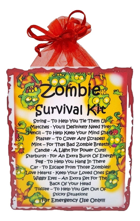 Zombie Survival Kit Fun Novelty Gift & Card Alternative Birthday