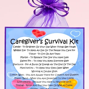 Trousse de survie pour aidants naturels ~ alternative amusante au cadeau et à la carte | Cadeau d'anniversaire | Cartes de voeux | Cadeau personnalisé | Merci