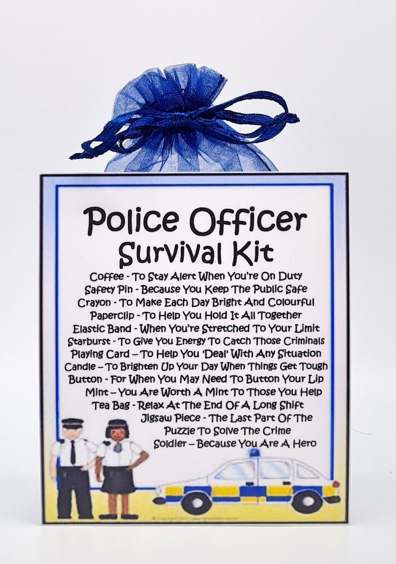 Police Officer Survival Kit ~ Fun Novelty Gift & Card Alternative | Birthday Present | Greeting Cards | Unique Personalised Police Gift