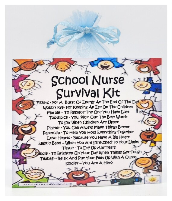 School Nurse Survival Kit Fun Novelty Gift & Card Etsy