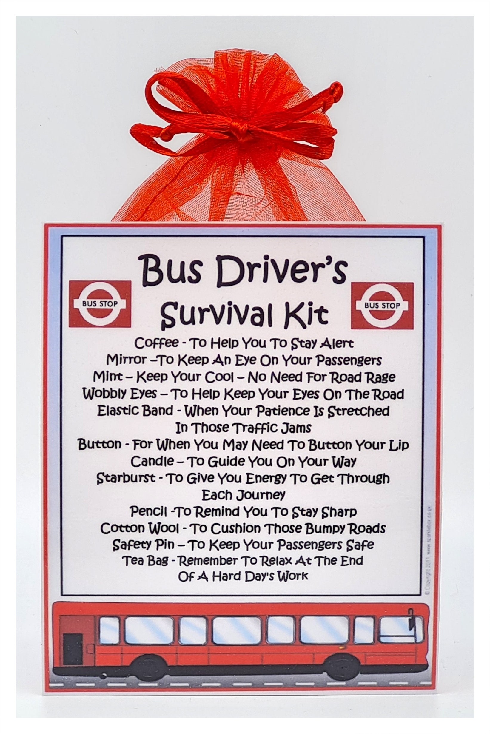 Bus Driver's Survival Kit Fun novelty gift / present / Etsy